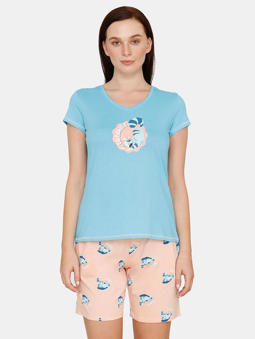 quirky printed shorts nightwear set - 17761528 - Very Small Image - 1
