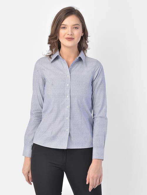 light blue striped regular shirt - 17761727 - Very Small Image - 1