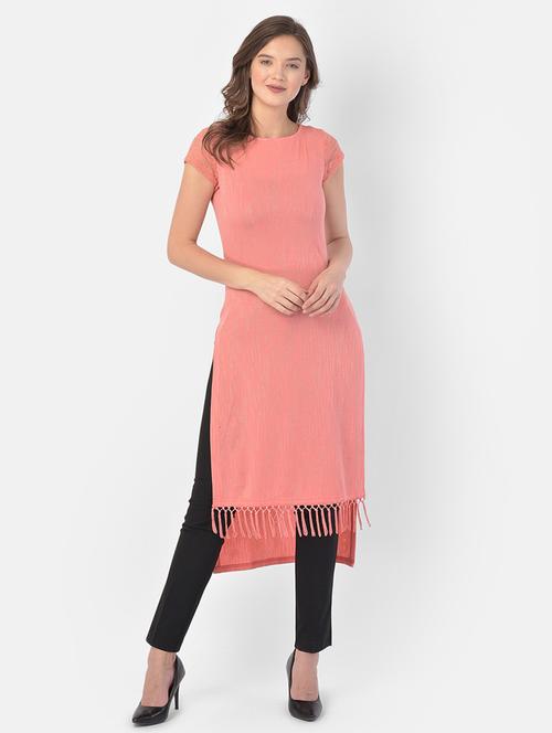 solid straight kurta - 17762150 - Very Small Image - 1