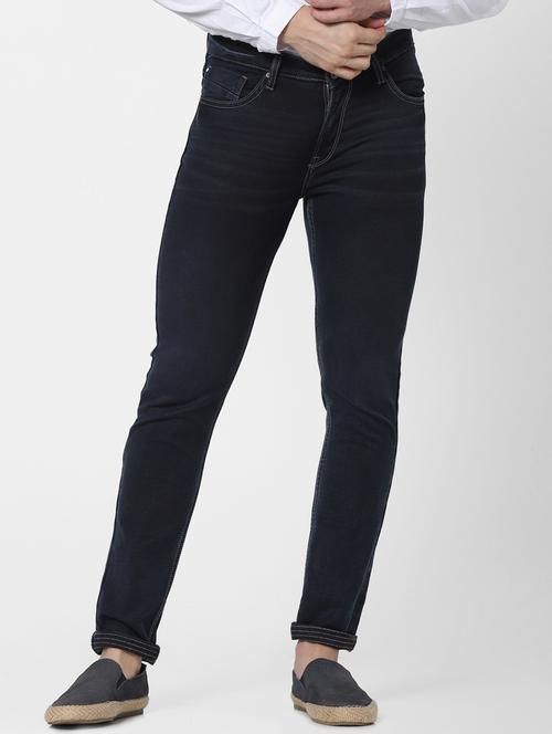 navy blue light washed denim jeans - 17762424 - Very Small Image - 1