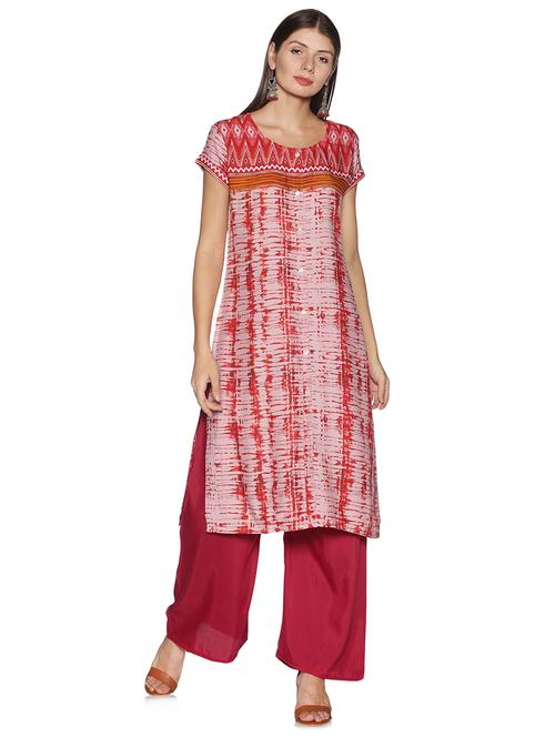 tie & dye straight kurta - 17762959 - Very Small Image - 1