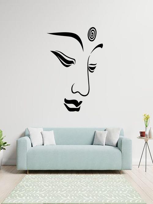 qth face buddha wall sticker 50cm x 70cm - 17763567 - Very Small Image - 1