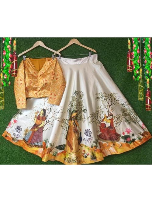 semi stitch silk skirt crop top - 17763941 - Very Small Image - 1