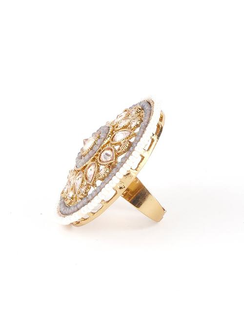 gold metal finger ring - 17764050 - Very Small Image - 1