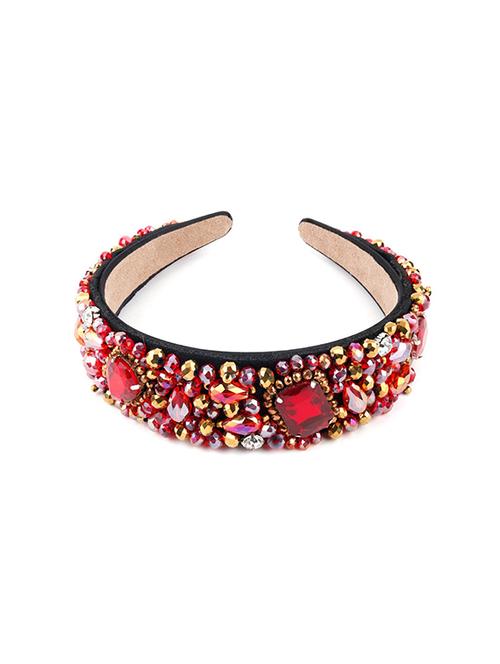 odette red hot crystal studded hair band - 17764071 - Very Small Image - 1