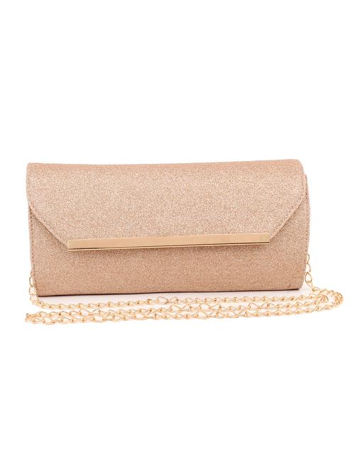 gold leatherette (pu) regular clutch - 17764192 - Very Small Image - 1
