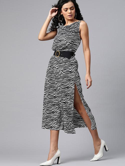 cami neck animal belted dress - 17764889 - Very Small Image - 1