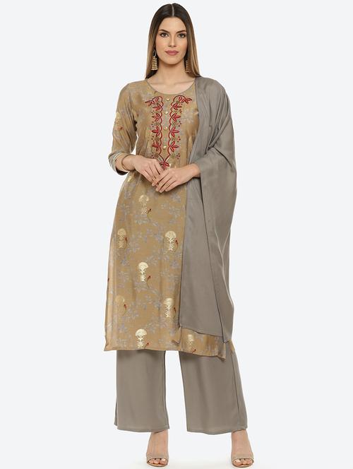 foil printed kurta palazzo set - 17765472 - Very Small Image - 1
