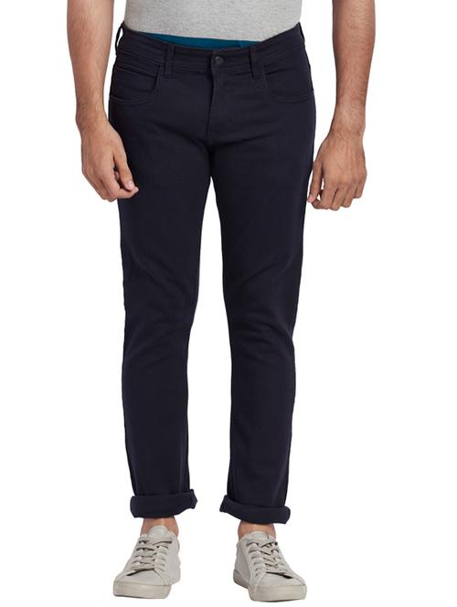 navy blue plain denim jeans - 17765941 - Very Small Image - 1