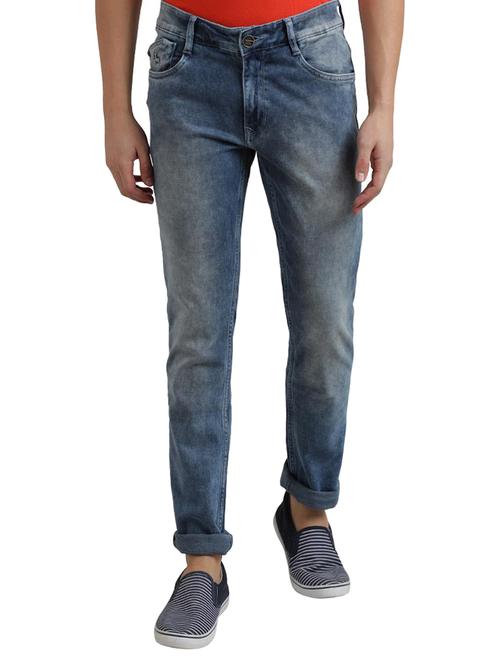 blue light washed denim jeans - 17765989 - Very Small Image - 1