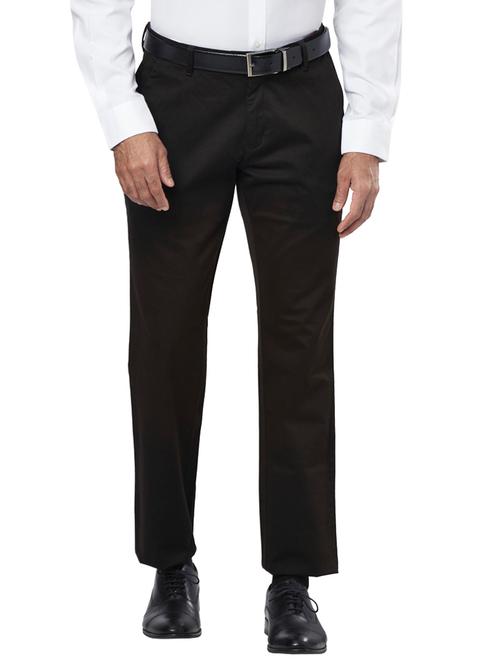 brown solid flat front formal trouser - 17766001 - Very Small Image - 1