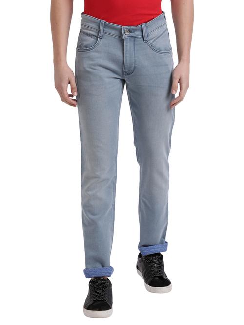 blue light washed denim jeans - 17766029 - Very Small Image - 1