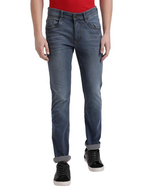 blue light washed denim jeans - 17766094 - Very Small Image - 1