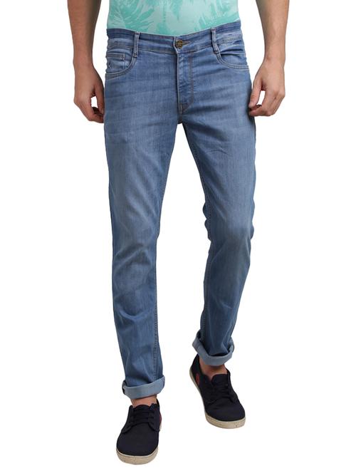 blue light washed denim jeans - 17766116 - Very Small Image - 1