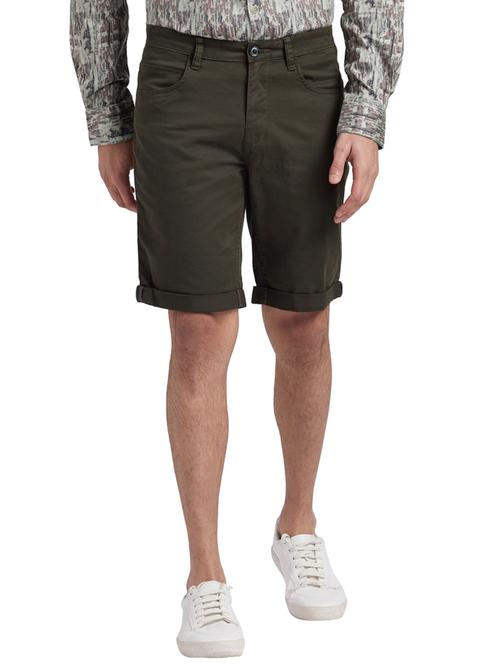 olive green printed bermuda shorts - 17766140 - Very Small Image - 1