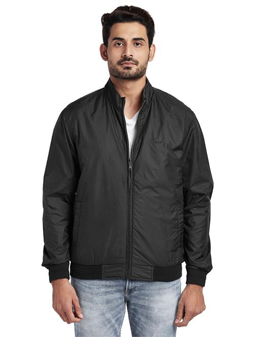 black printed casual jacket - 17766336 - Very Small Image - 1
