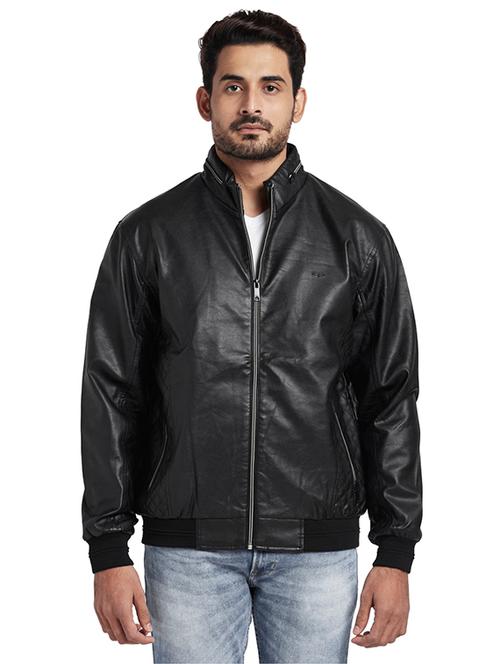black solid casual jacket - 17766346 - Very Small Image - 1