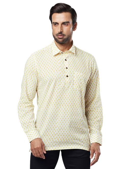 yellow printed short kurta - 17766539 - Very Small Image - 1