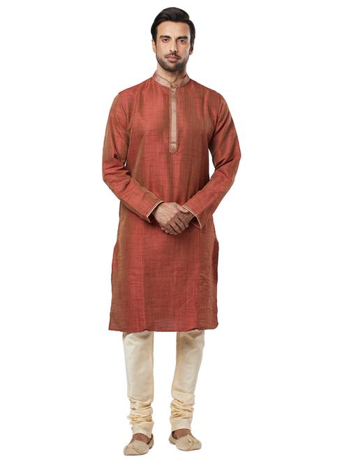 red self design long kurta - 17766555 - Very Small Image - 1