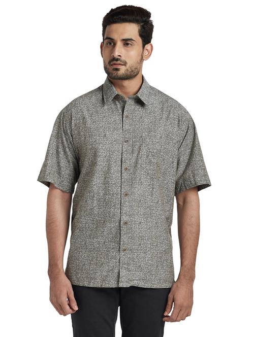 olive green printed casual shirt - 17766723 - Very Small Image - 1