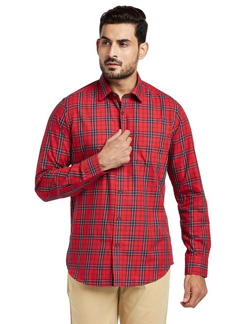 red checkered casual shirt - 17766779 - Very Small Image - 1