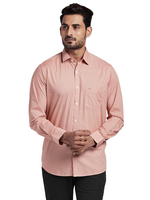 orange printed casual shirt - 17766797 - Very Small Image - 1