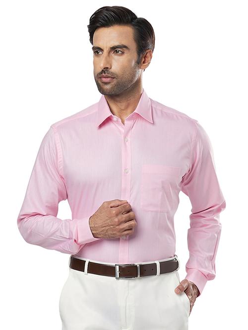 pink solid formal shirt - 17766838 - Very Small Image - 1