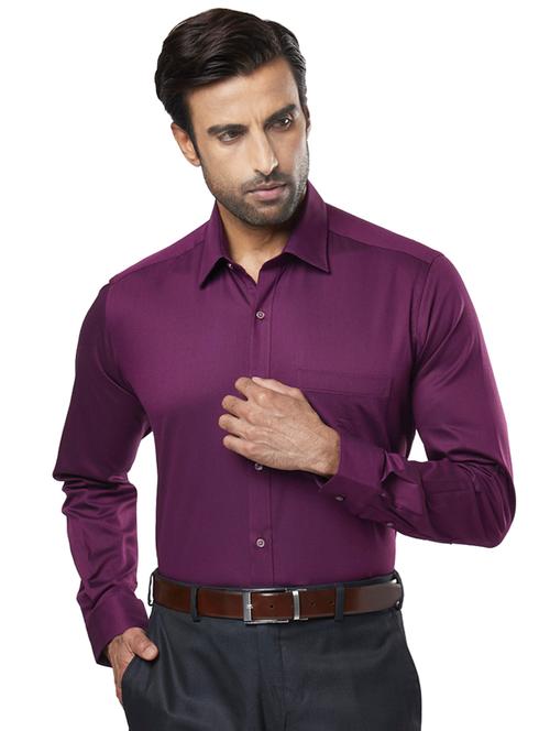 purple solid formal shirt - 17766852 - Very Small Image - 1