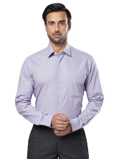 purple solid formal shirt - 17766859 - Very Small Image - 1