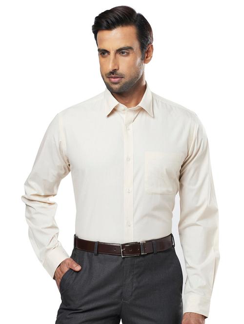 off white solid formal shirt - 17766873 - Very Small Image - 1