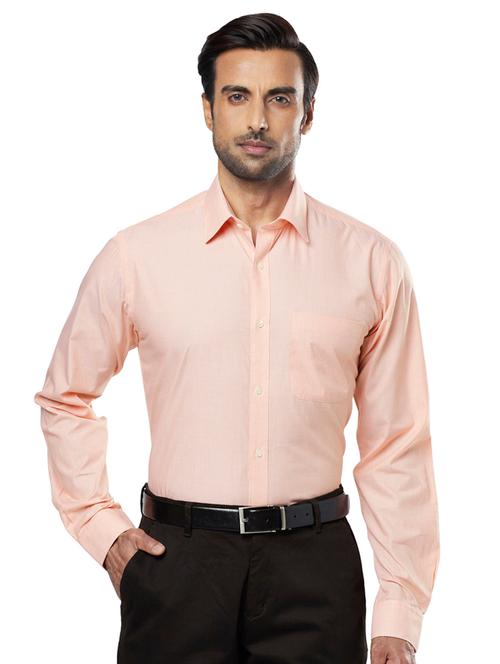 orange solid formal shirt - 17766875 - Very Small Image - 1