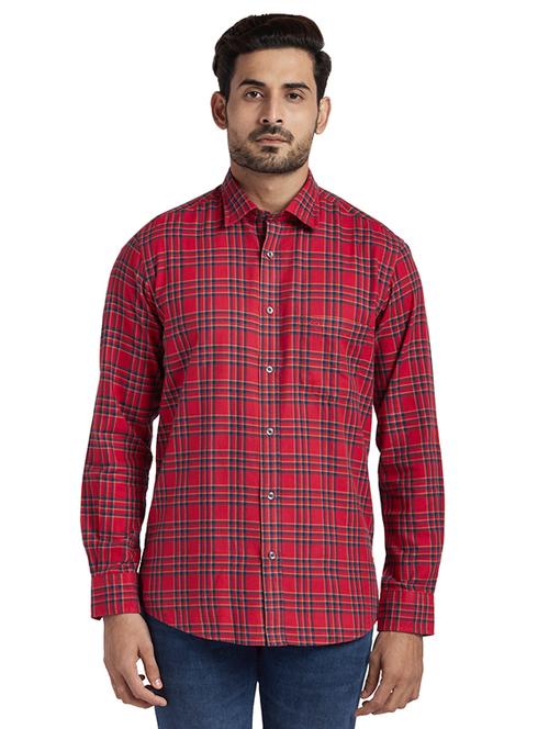 red checkered casual shirt - 17766903 - Very Small Image - 1