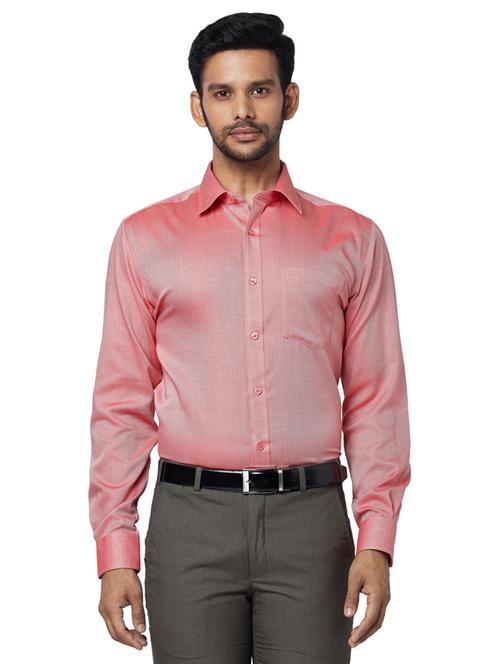 pink self design formal shirt - 17766970 - Very Small Image - 1