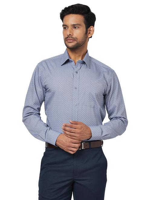 grey self design formal shirt - 17767091 - Very Small Image - 1