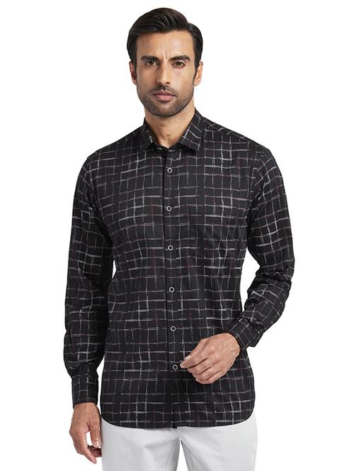 black checkered casual shirt - 17767108 - Very Small Image - 1