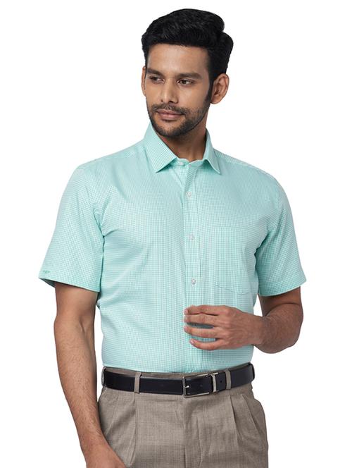green checkered formal shirt - 17767239 - Very Small Image - 1