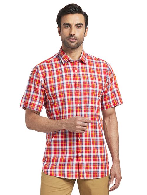 red checkered casual shirt - 17767301 - Very Small Image - 1