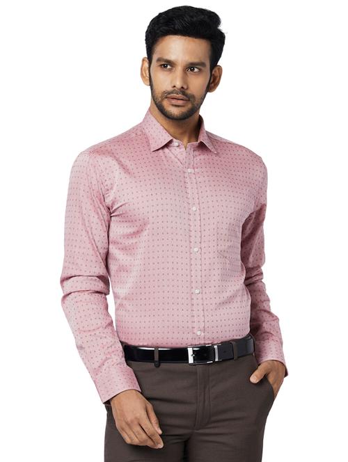 pink self design formal shirt - 17767412 - Very Small Image - 1