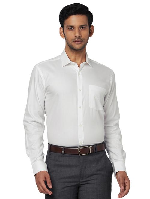 white self design formal shirt - 17767466 - Very Small Image - 1