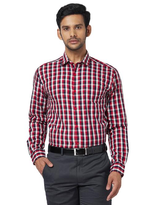 red checkered formal shirt - 17767495 - Very Small Image - 1