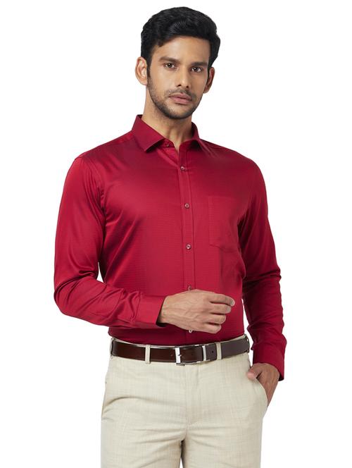 red self design formal shirt - 17767552 - Very Small Image - 1