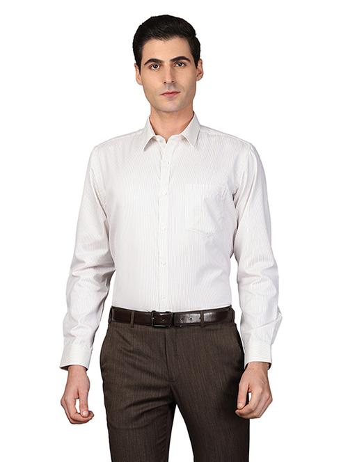off white striped formal shirt - 17767554 - Very Small Image - 1