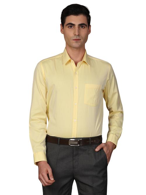 yellow solid formal shirt - 17767651 - Very Small Image - 1