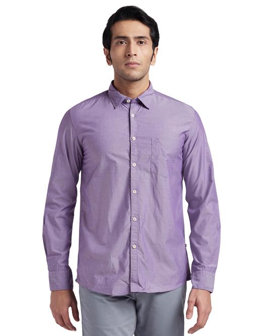 purple solid casual shirt - 17767664 - Very Small Image - 1