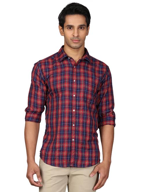 red checkered casual shirt - 17767706 - Very Small Image - 1