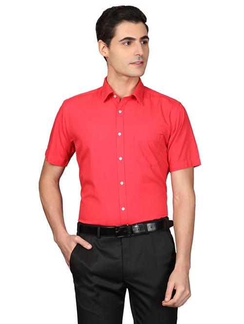 red solid formal shirt - 17767731 - Very Small Image - 1