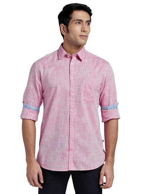 pink solid casual shirt - 17767755 - Very Small Image - 1