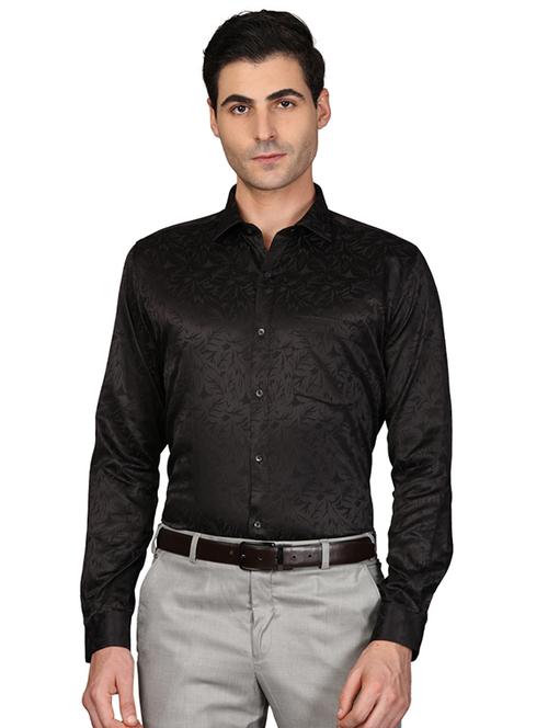 black printed formal shirt - 17767798 - Very Small Image - 1