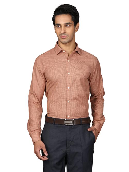 brown checkered formal shirt - 17767840 - Very Small Image - 1