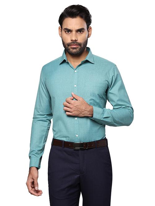 green checkered formal shirt - 17767841 - Very Small Image - 1